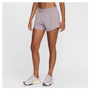 Nike One Dri-FIT Mid-Rise‎ 3" Brief-Lined Shorts Lt Violet Ore **Size S**